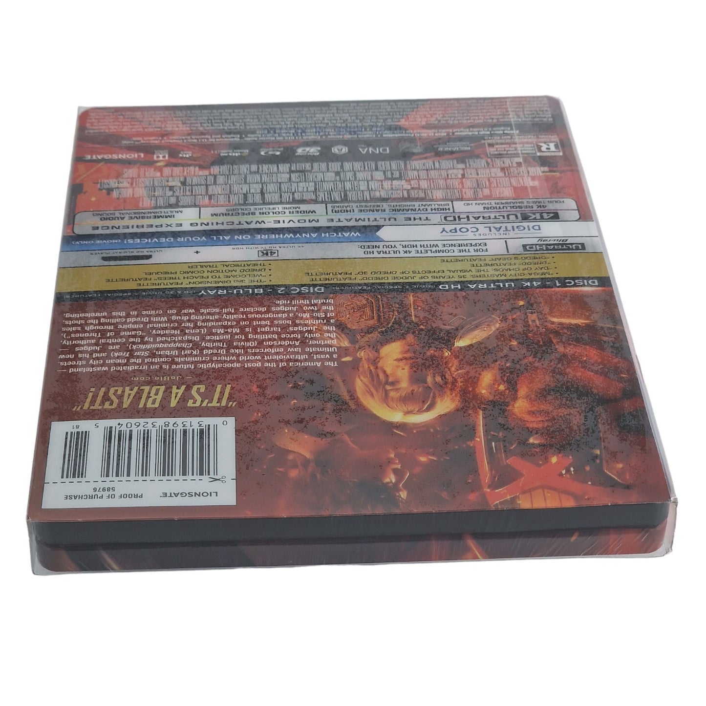Dredd 4K Ultra HD + Blu-ray 3D + Blu-ray + Digital SteelBook 2021 Zone Libre