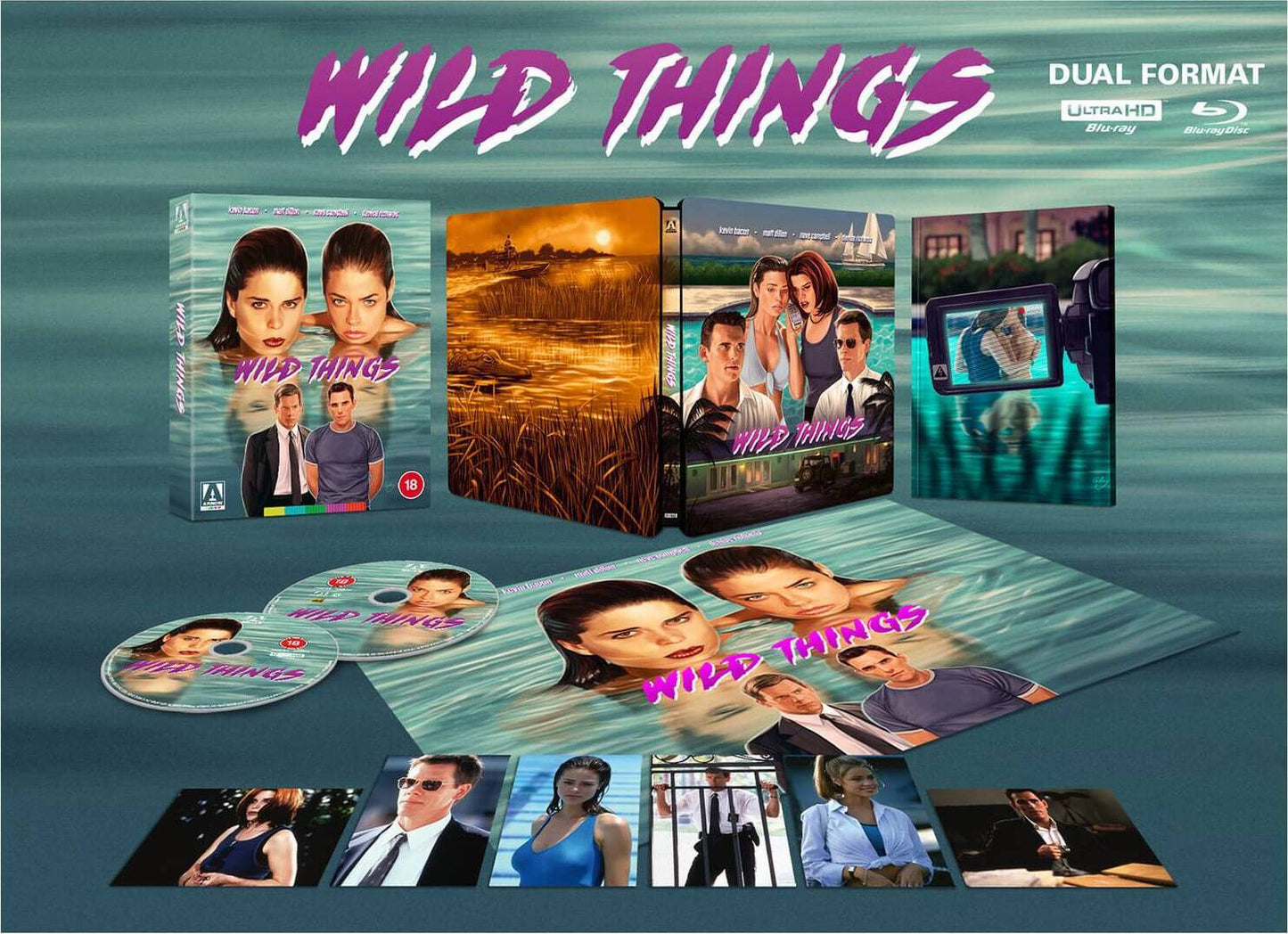Wild Things 4K HD+Blu-ray Steelbook édt de luxe Zavvi Kevin Bacon, Matt Dillon B