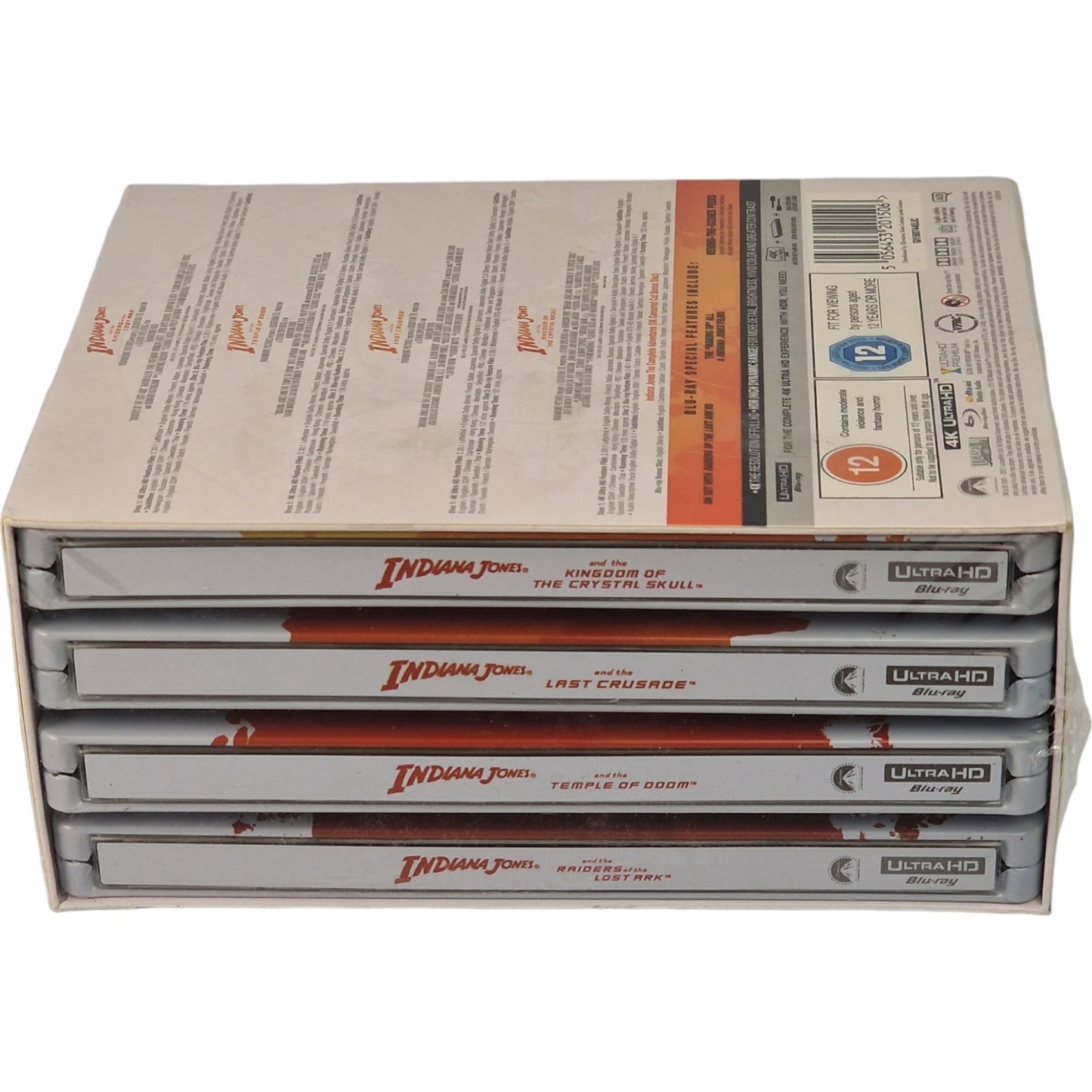 Indiana Jones:4-Fims Steelbook Collection 4K Ultra HD +Blu-ray Steven Spielberg
