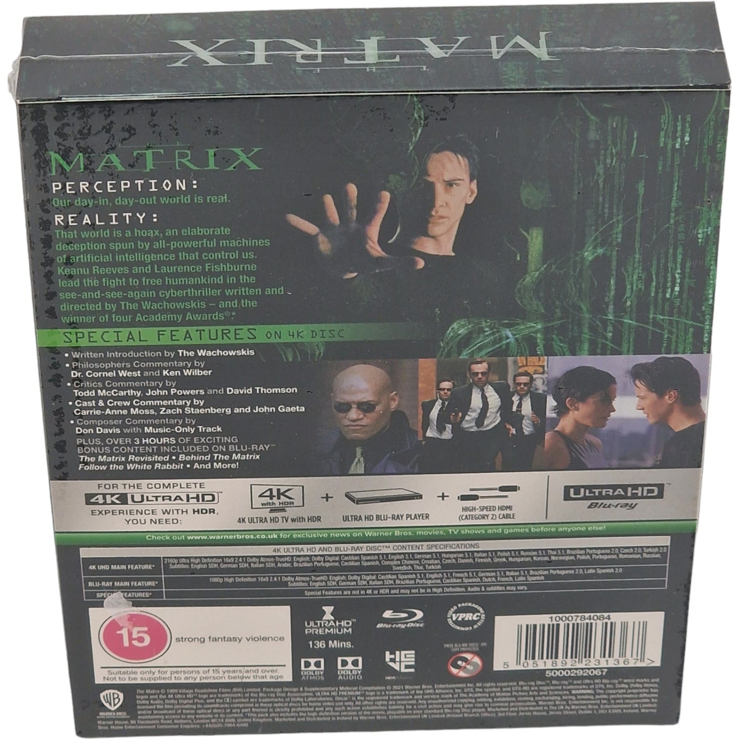 Matrix 1999 4K Ultra HD Blu-ray + Blu-ray SteelBook Titans of Cult Zone Libre