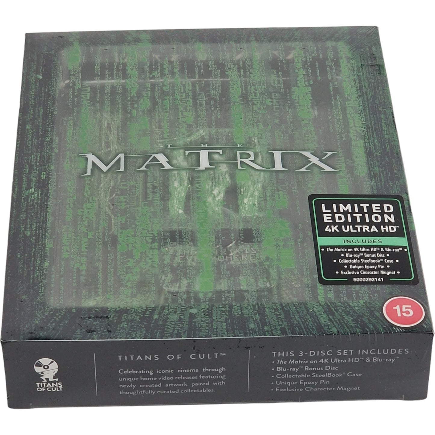 Matrix 1999 4K Ultra HD Blu-ray + Blu-ray SteelBook Titans of Cult Zone Libre