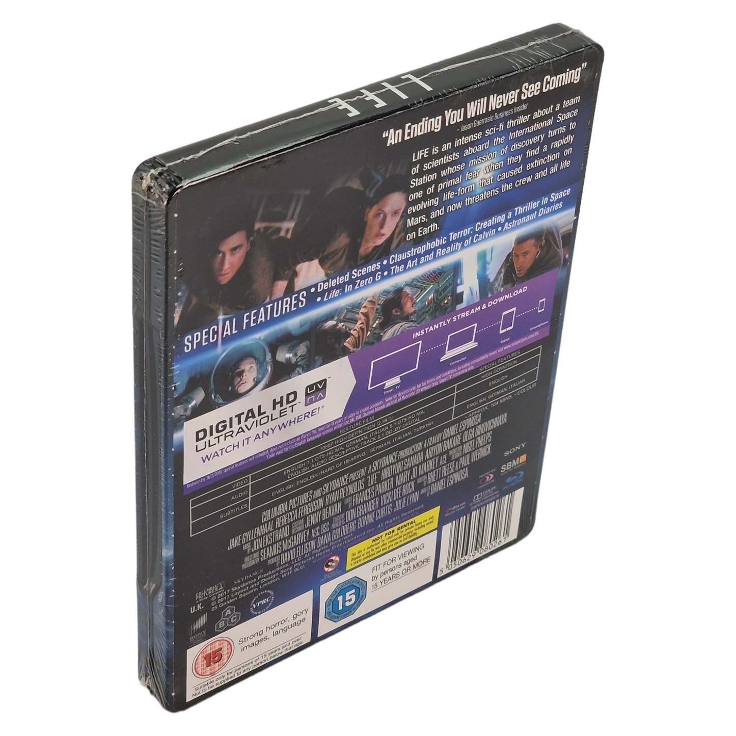 Life Blu-ray Steelbook Blu-Ray Jake Gyllenhaal , Ryan Reynolds, 2017 Region B