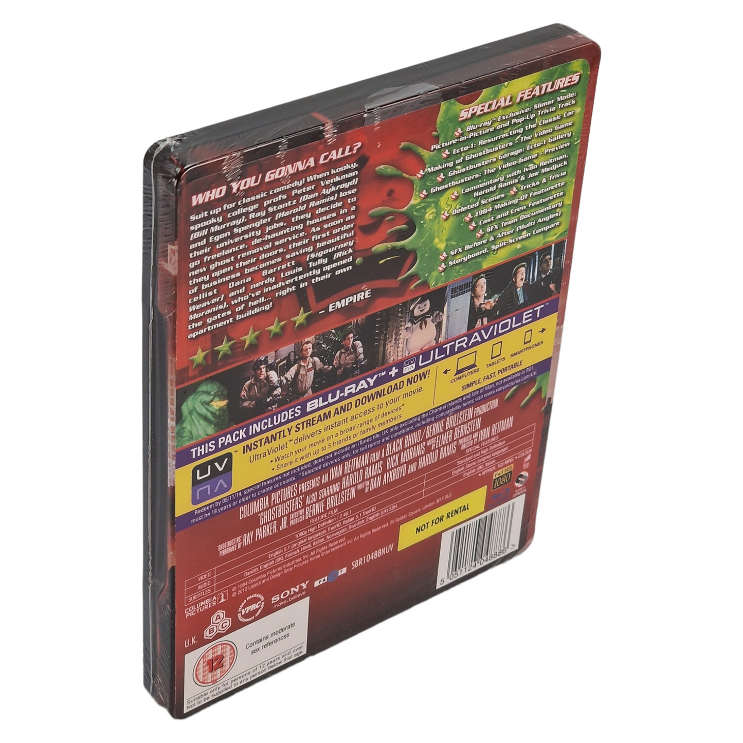 Ghostbusters (Original) 1984 Steelbook Blu-Ray Bill Murray 2012 Region Libre