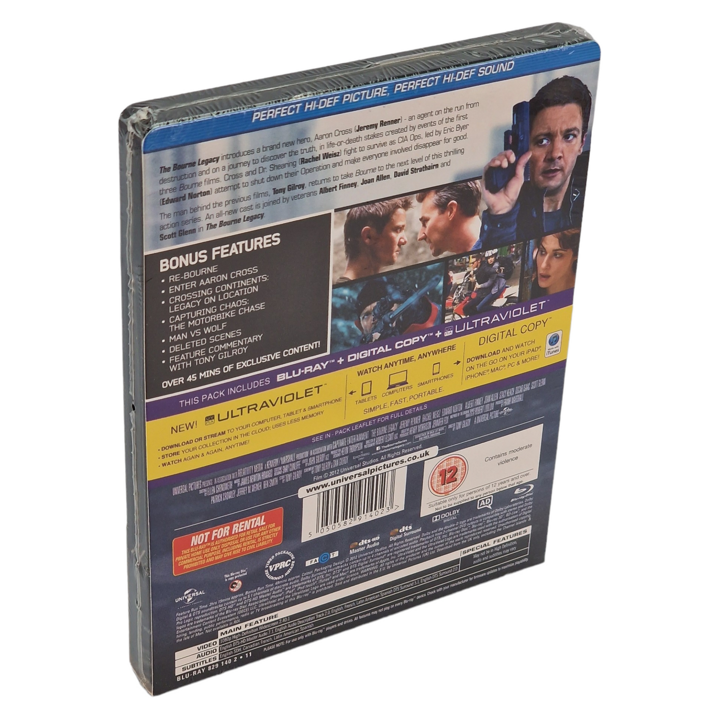 Bourne - The Bourne Legacy Blu-Ray Steelbook Édition Limitée 2012 Zone Libre