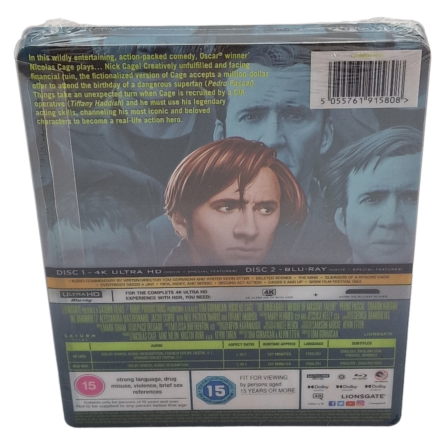 Un talent en or massif 4K Ultra HD + Blu-ray Steelbook Nicolas Cage Zone B