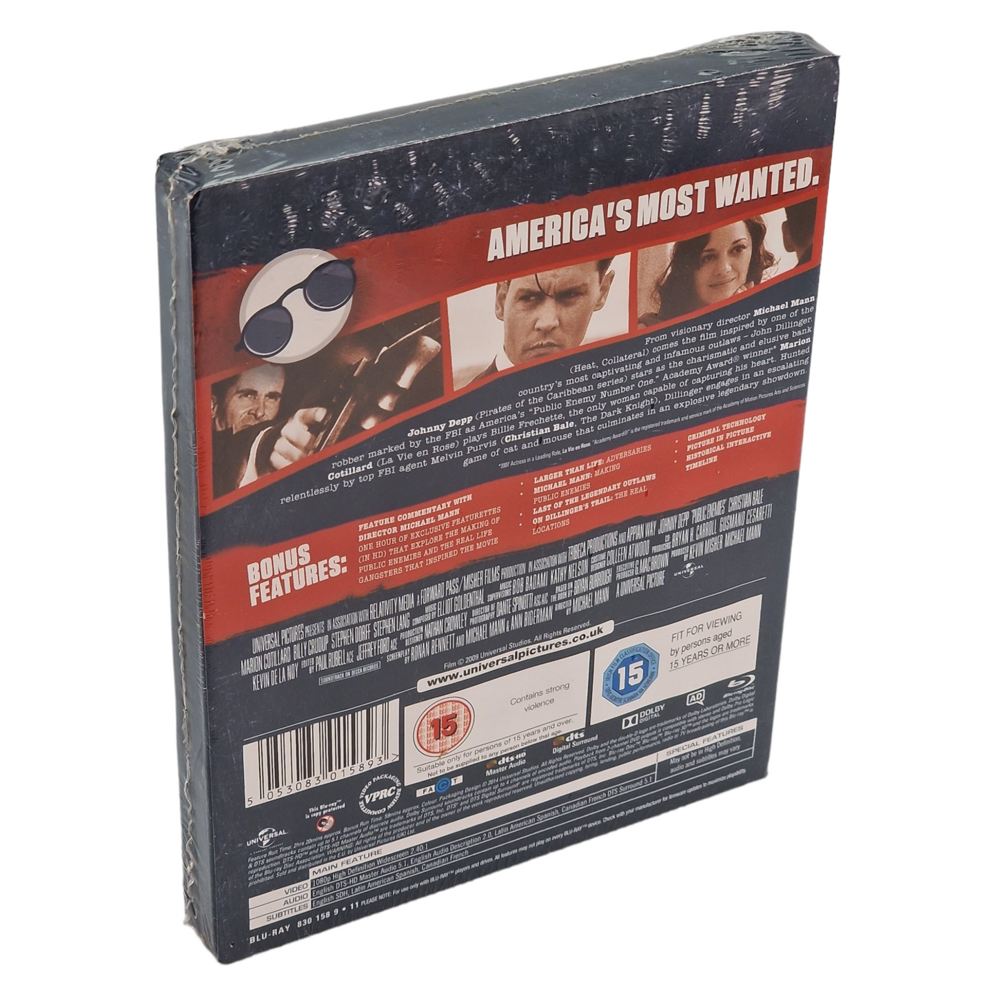 Public Enemies  Blu-Ray  Steelbook HMV Futurepak  Johnny Depp  2014 Zone Libre