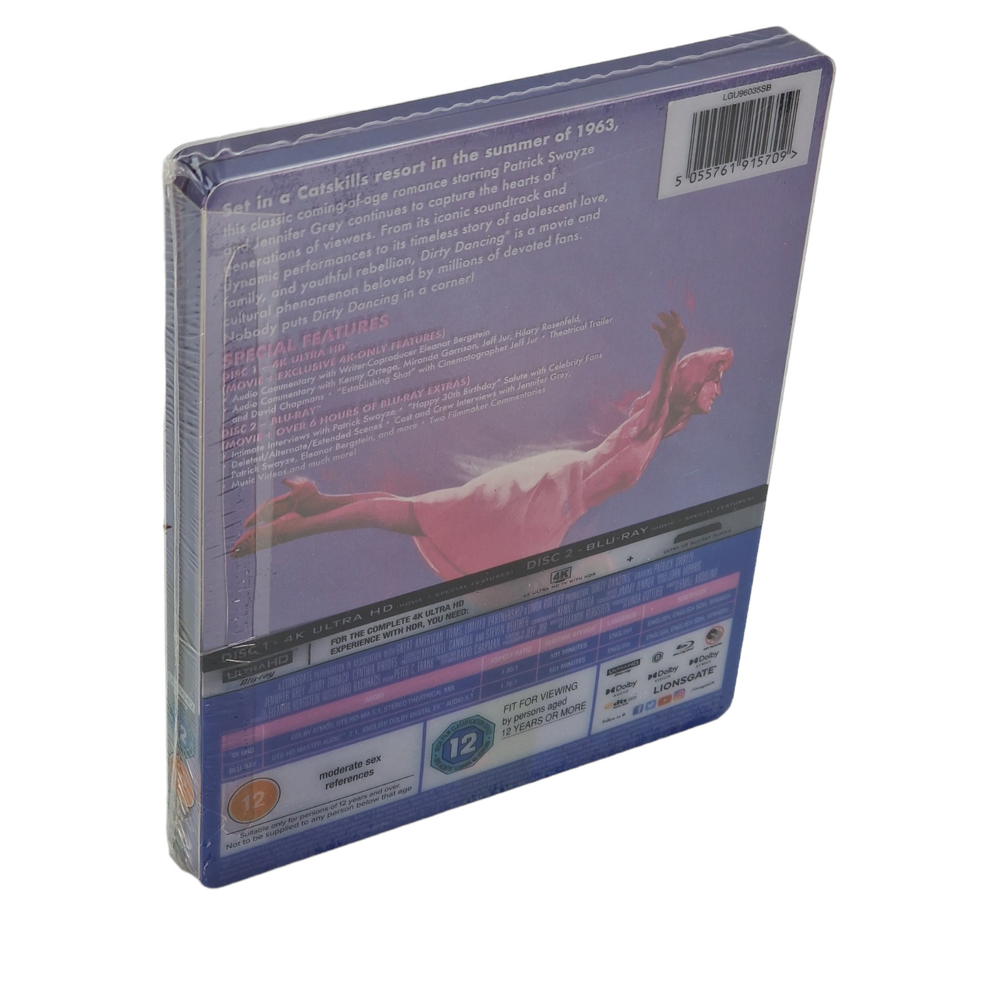 Dirty Dancing 4K Ultra HD + Blu-ray Steelbook Jennifer Grey, Patrick Swayze B