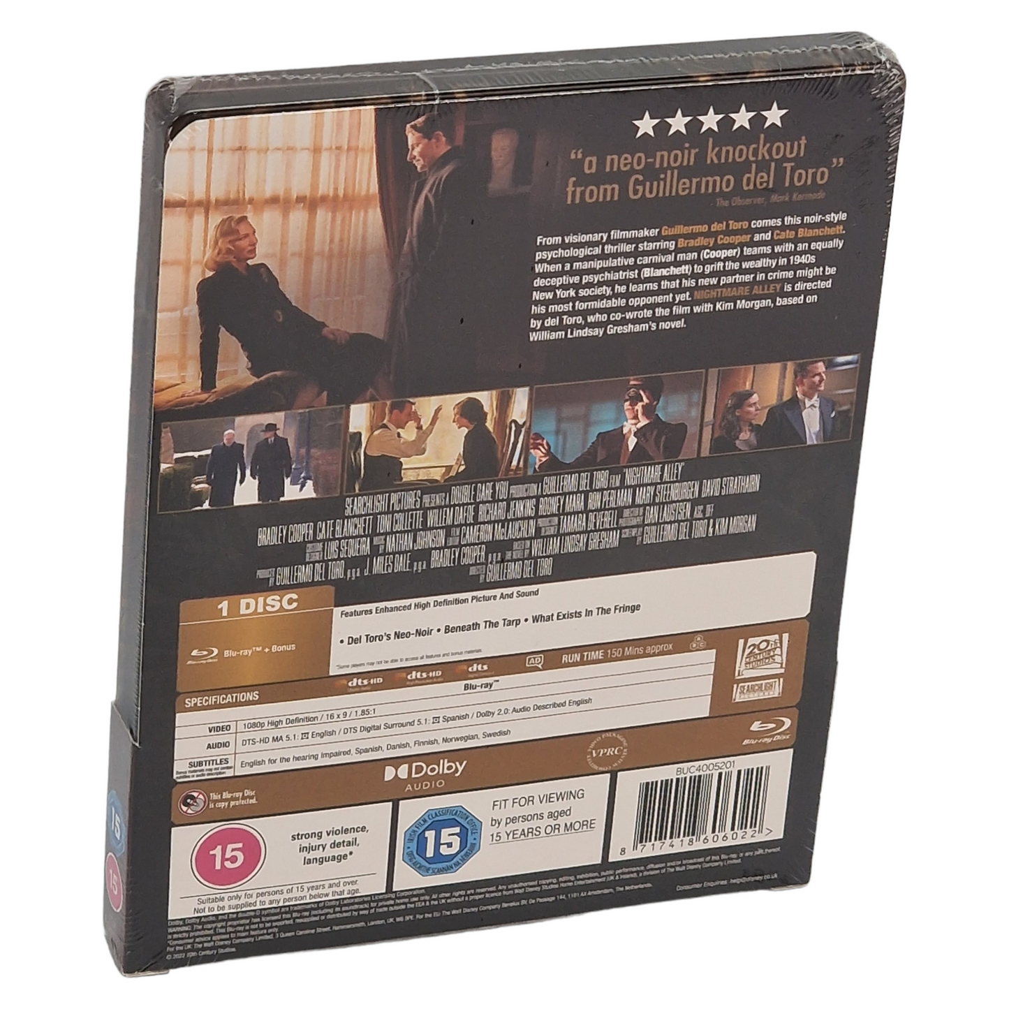 Nightmare Alley Blu-ray Steelbook Zavvi Bradley Cooper 2022 Region B