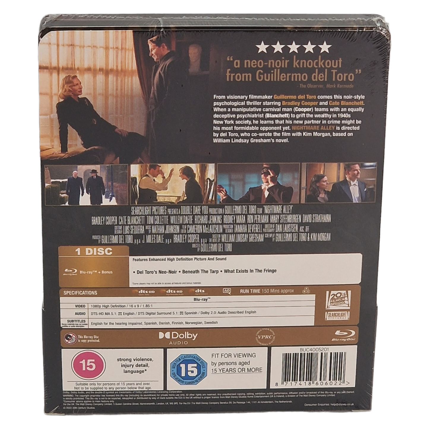 Nightmare Alley Blu-ray Steelbook Zavvi Bradley Cooper 2022 Region B