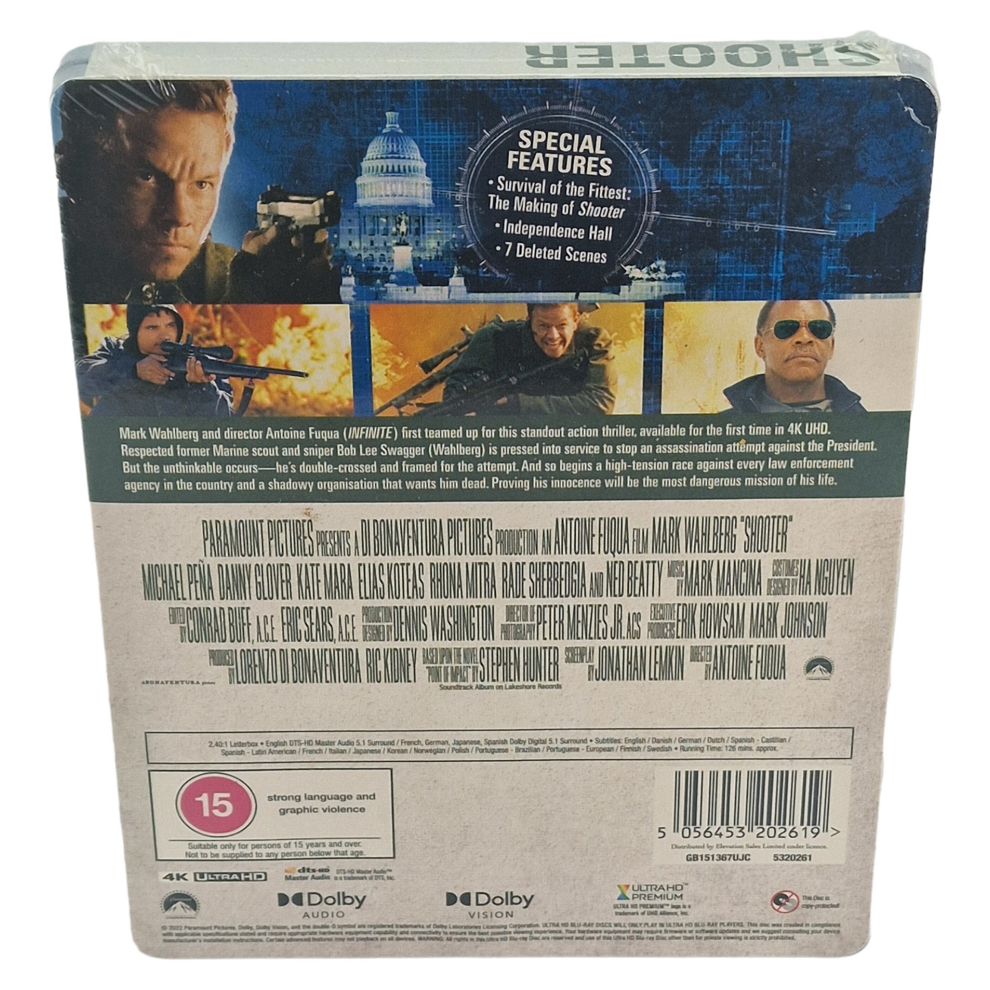 Shooter 2007 Mark Wahlberg 4K Ultra HD Steelbook Antoine Fuqua 2022 Zone Libre
