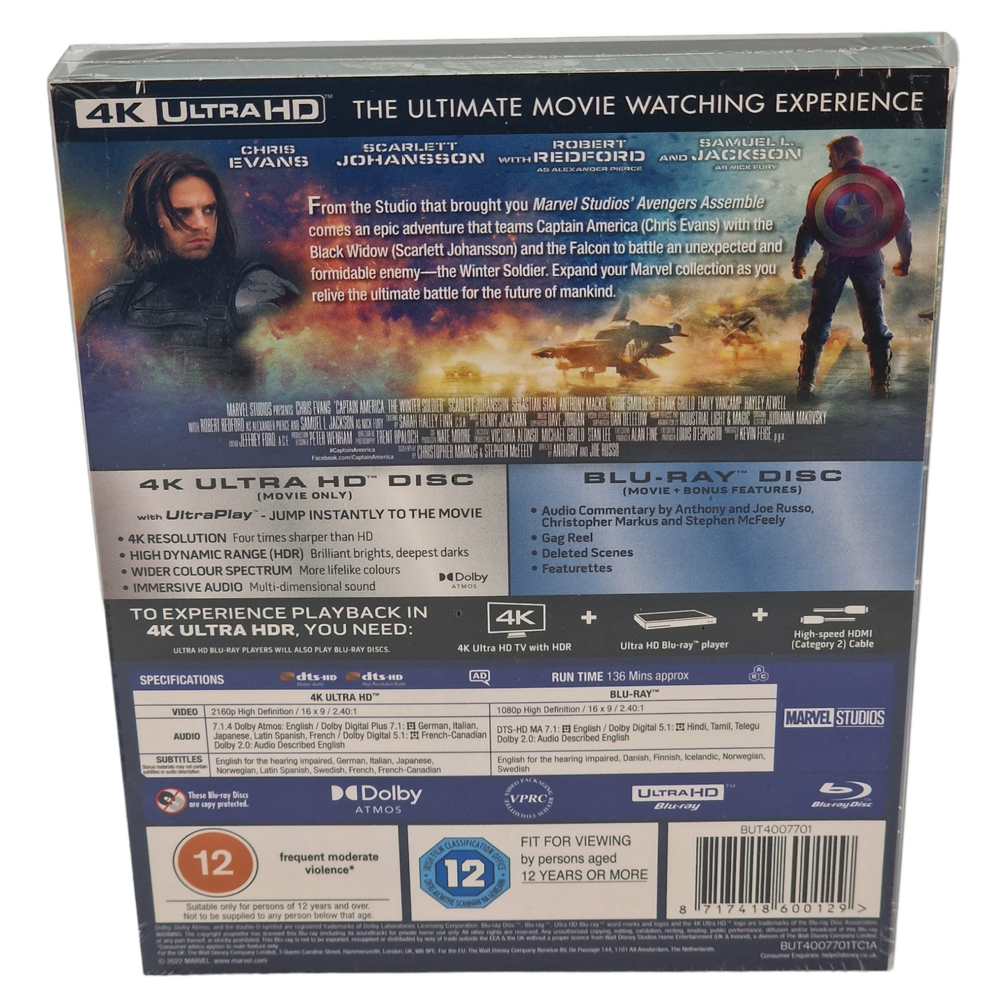 Captain America: The Winter Soldier 4K Ultra HD + Blu-ray SteelBook Mondo X B