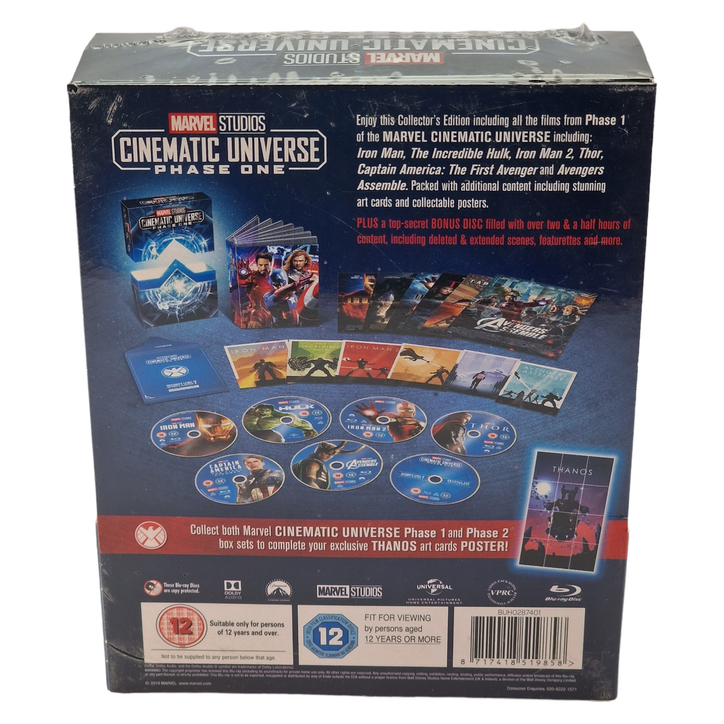 Marvel Studios Cinematic Universe Blu-Ray Phase 1 Coffret Collector Region B