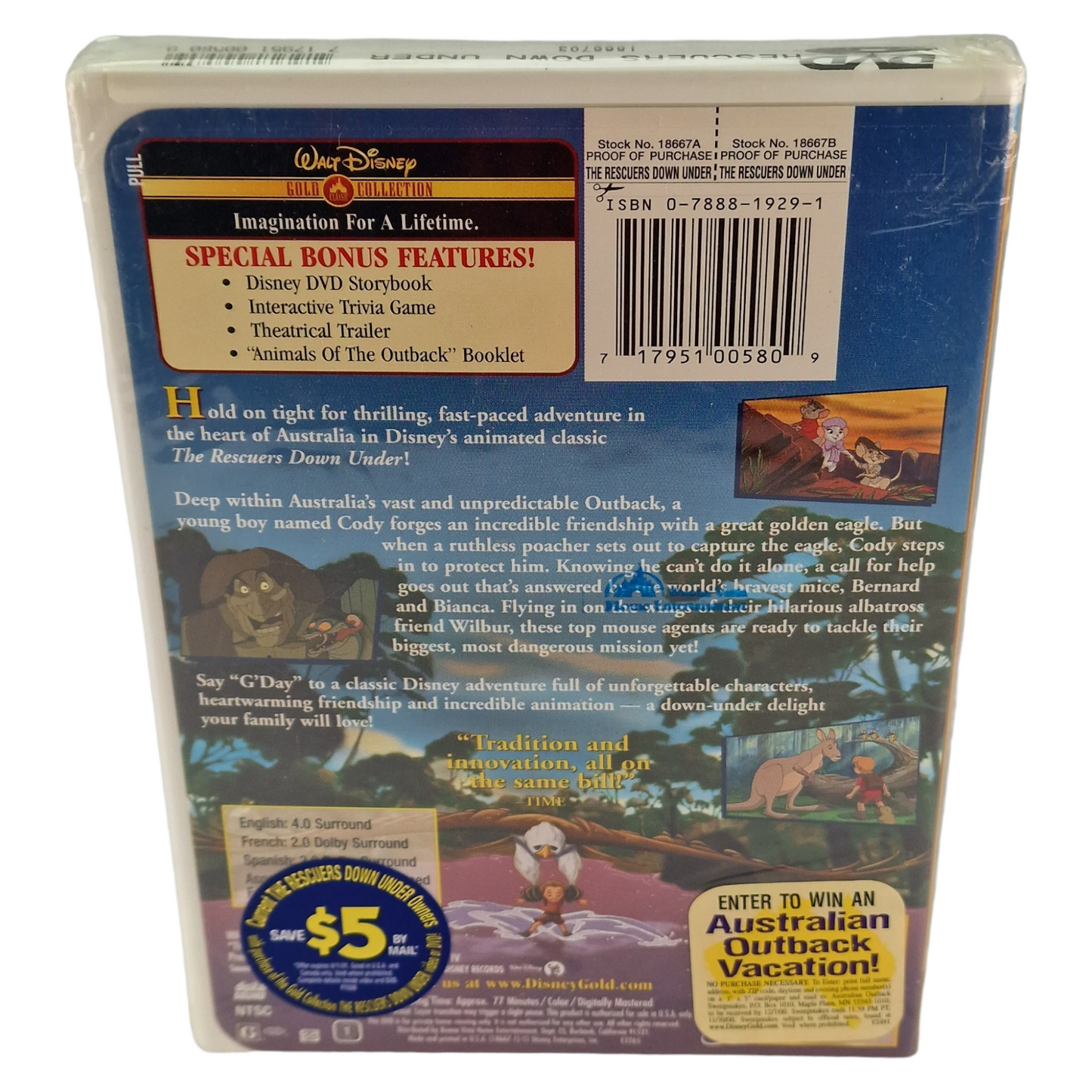 The Rescuers Down Under Walt Disney Gold Classic Collection ___Région 1 __ VF