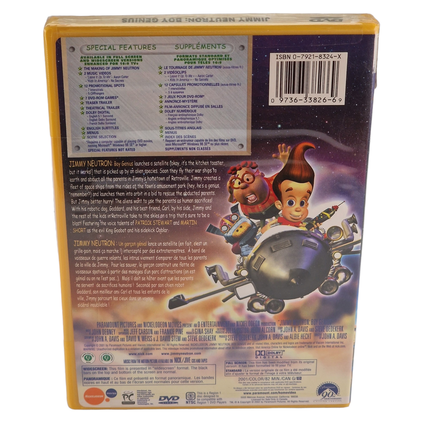 Jimmy Neutron : Boy Genius DVD Paramount Collection 2002 Région 1