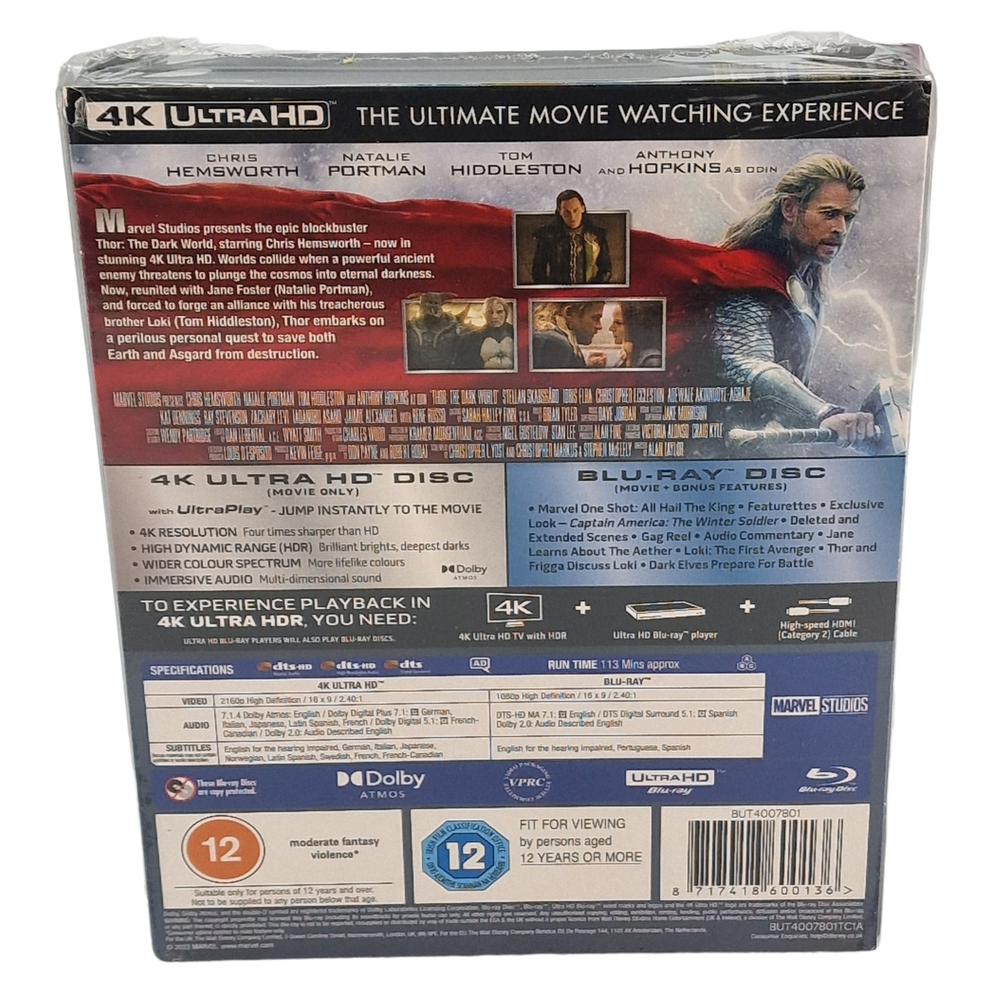 Thor: The Dark World SteelBook 4K HD + Blu-ray Mondo x Zavvi Zone Libre