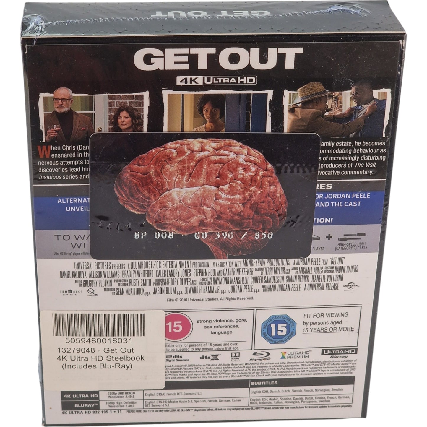 Get Out 4K Ultra HD +Blu-ray Steelbook EverythingBlu Ltd Numérotée 850 Ex Zone B