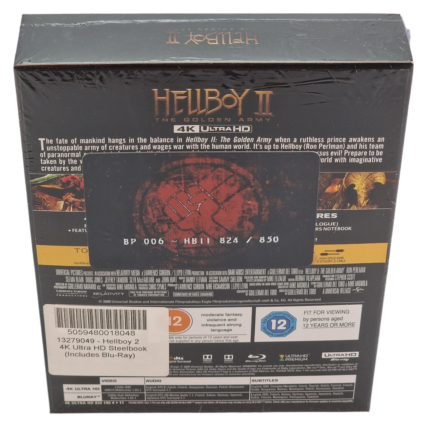 Hellboy II: The Golden Army 4K Blu-ray Steelbook EverythingBlu édition Limitée 850 Zone Free VF