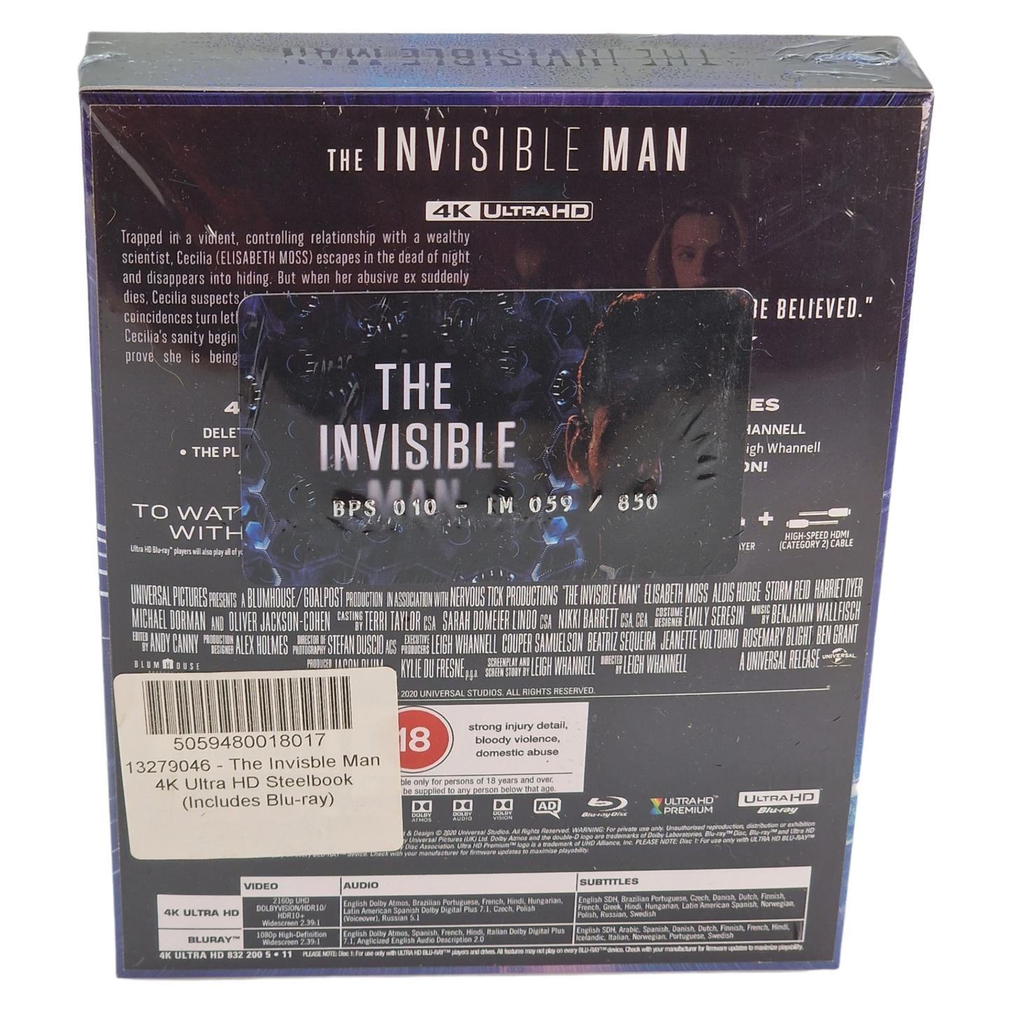 The Invisible 4K Ultra HD + Blu-ray Steelbook EverythingBlu édt Numérotée 850Ex B
