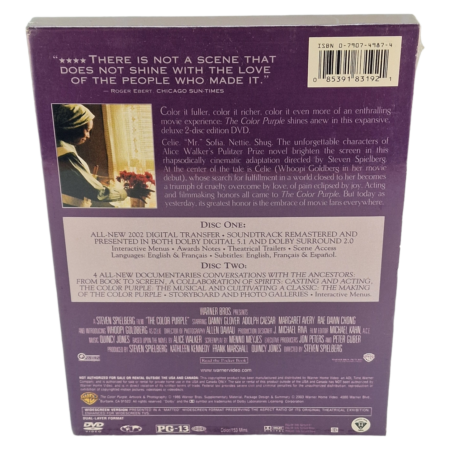 La Couleur pourpre DVD 2003 US Édition spéciale Import Région 1 VOSTFR