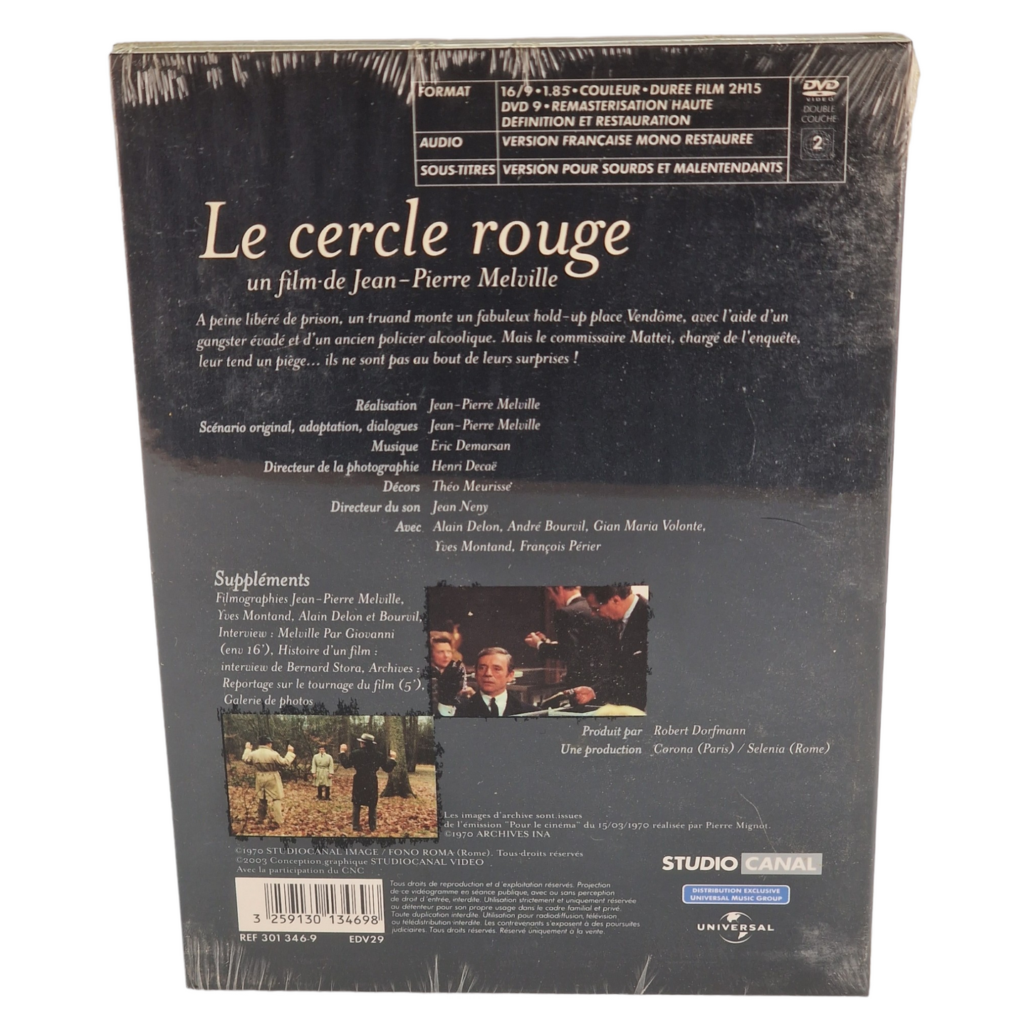 Le Cercle rouge -  jean pierre melville DVD france Alain Delon Region 2    2003