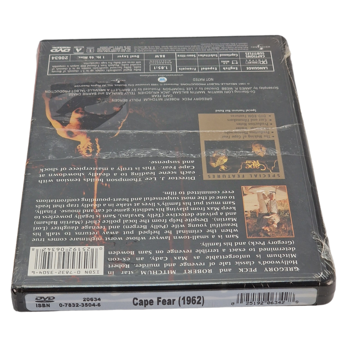 Les Nerfs à vif (Cape Fear) 1962 DVD  VF   US Import  Région 1  Gregory Peck