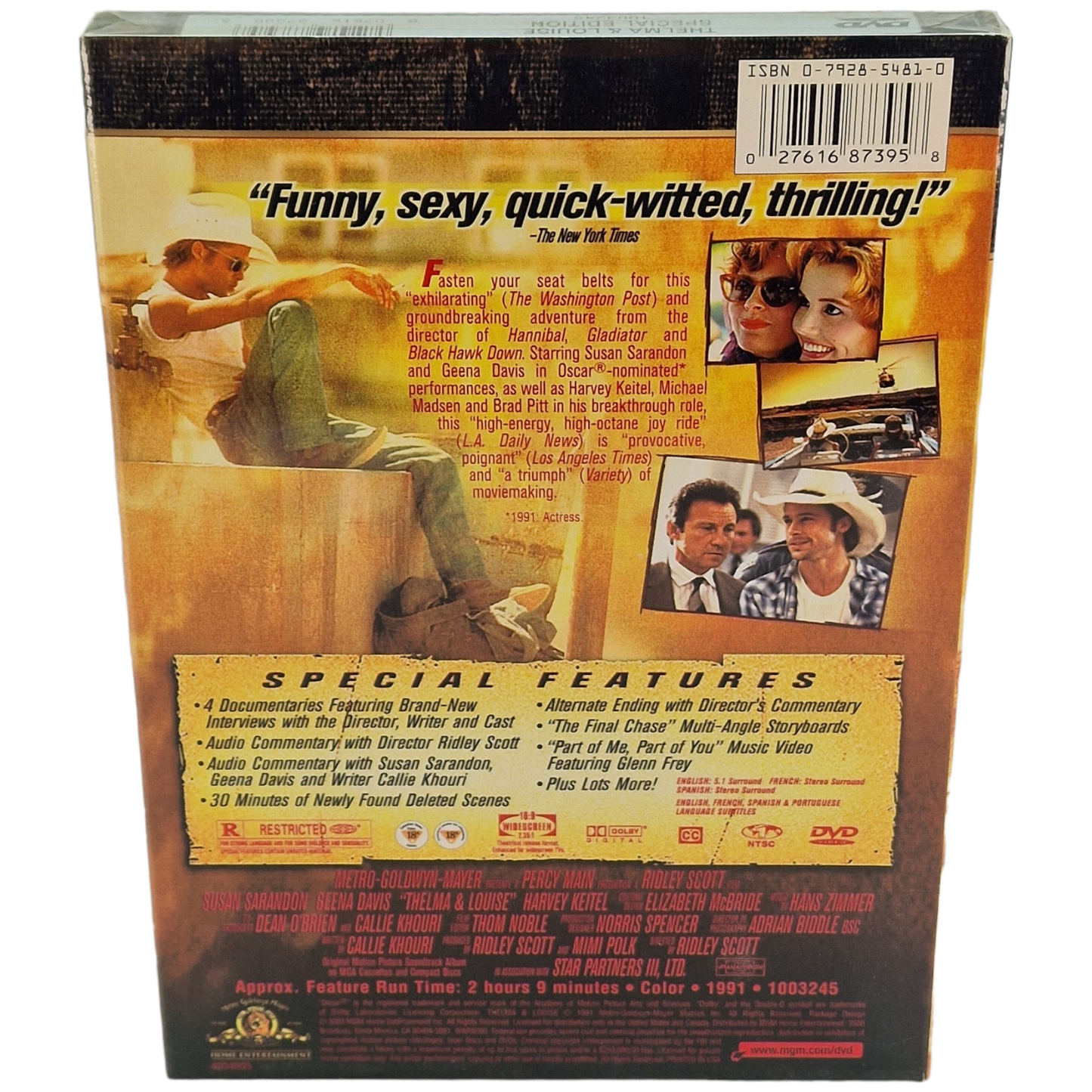 Thelma & Louise DVD US Import Édition spéciale Region A VF