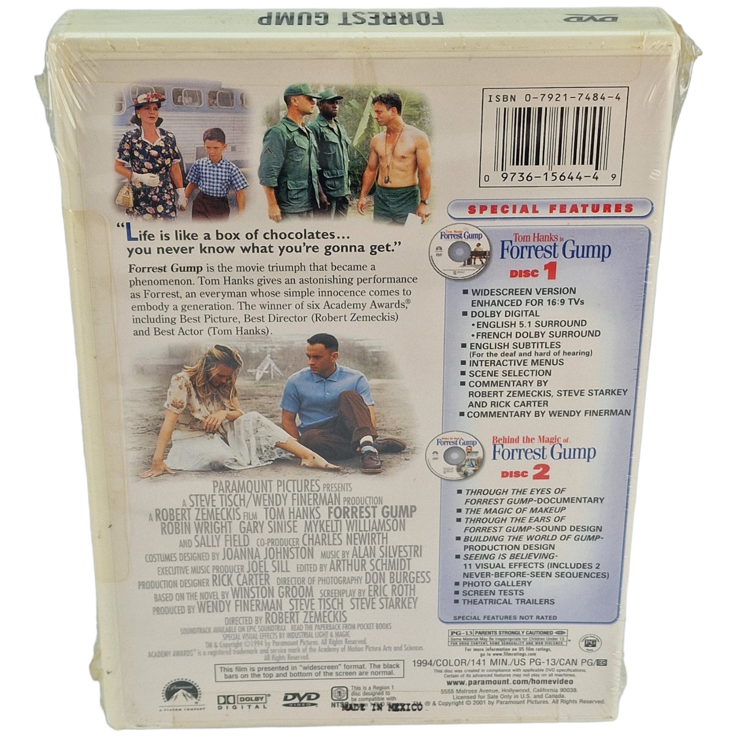 Forrest Gump DVD Édition spéciale collector US Import  VF  Région 1 Tom Hanks