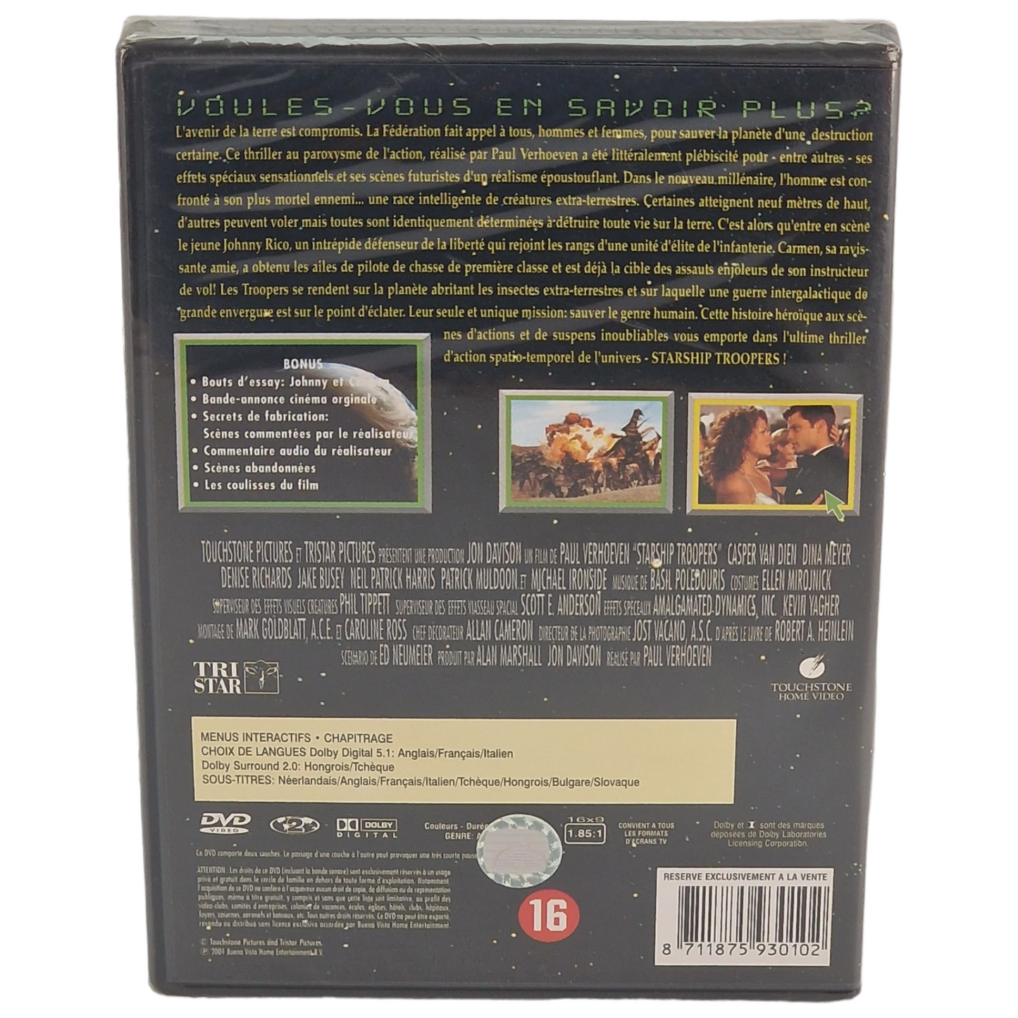 Starship troopers DVD france édition spéciale VF Region 2 2002
