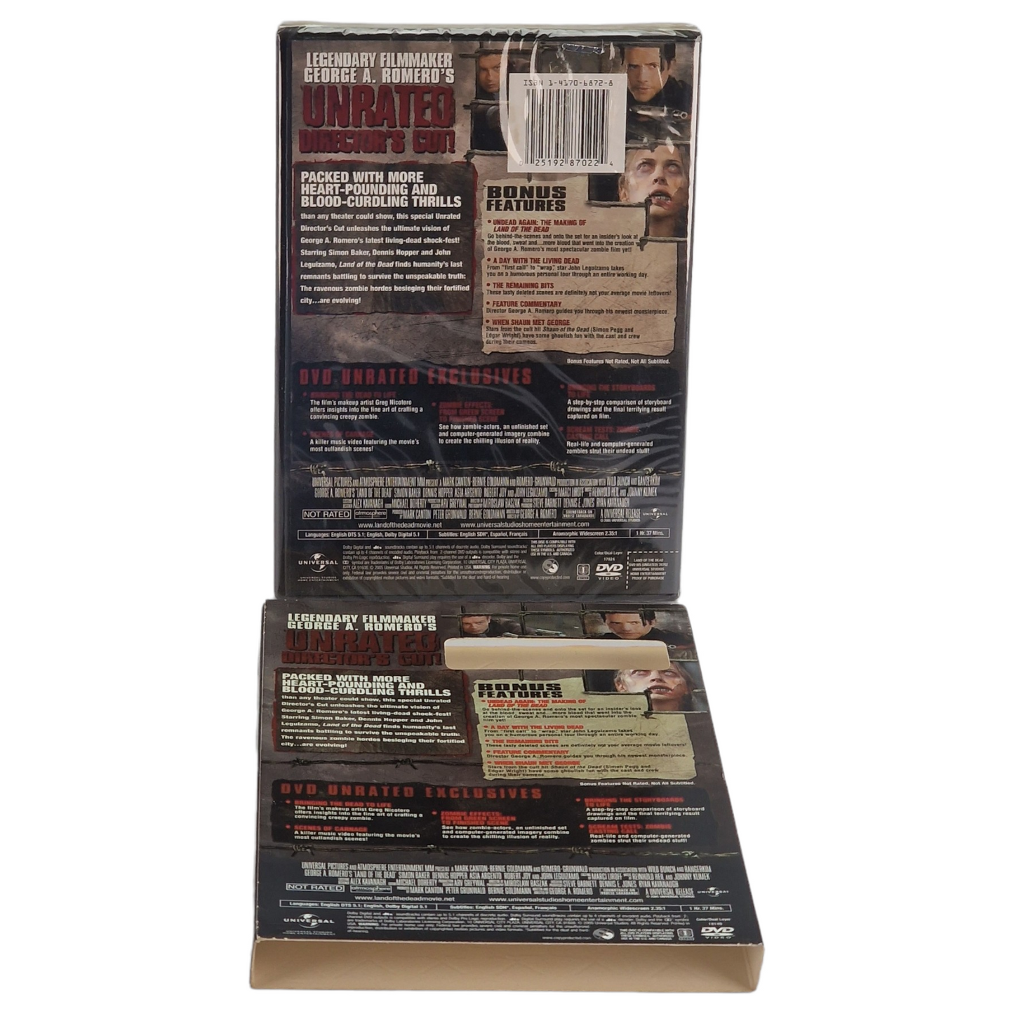 Land of the Dead DVD Version non cotée du réalisateur US Import 2005 Zone  1   VO/STFR