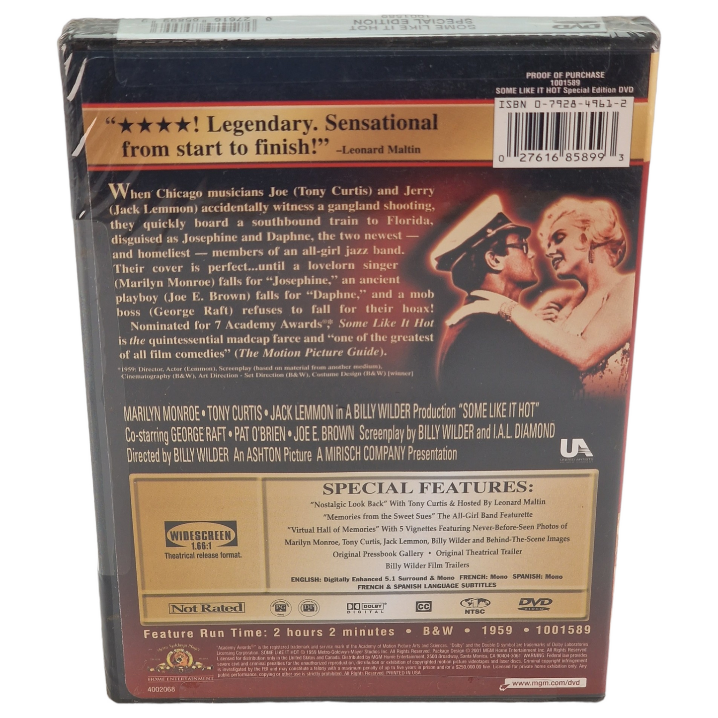 Certains l'aiment chaud DVD  US Import  Région 1 Marilyn Monroe, Tony Curtis