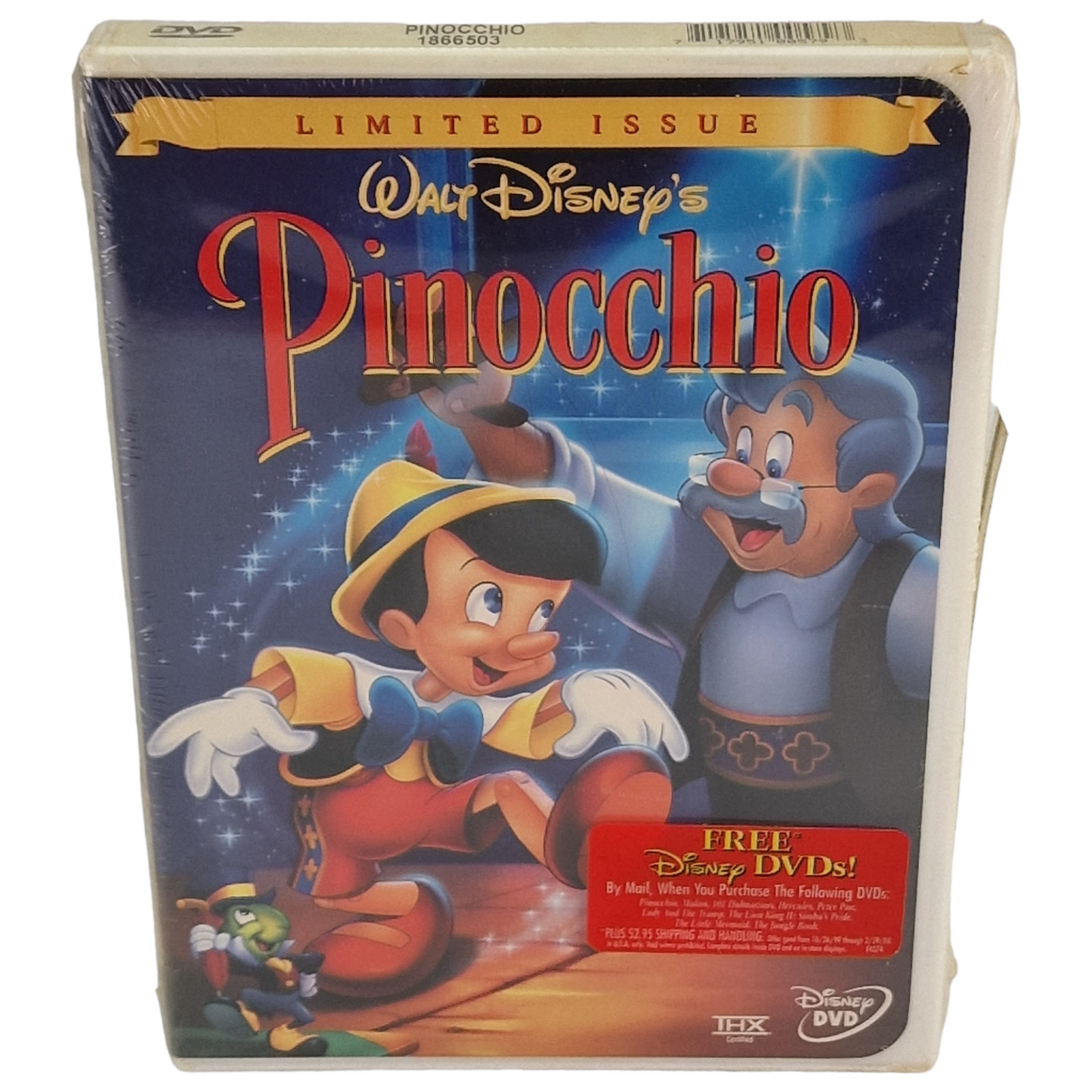 Pinocchio DVD Disney Gold Classic Collection VF Import US Région 1 - 2000 Neuf