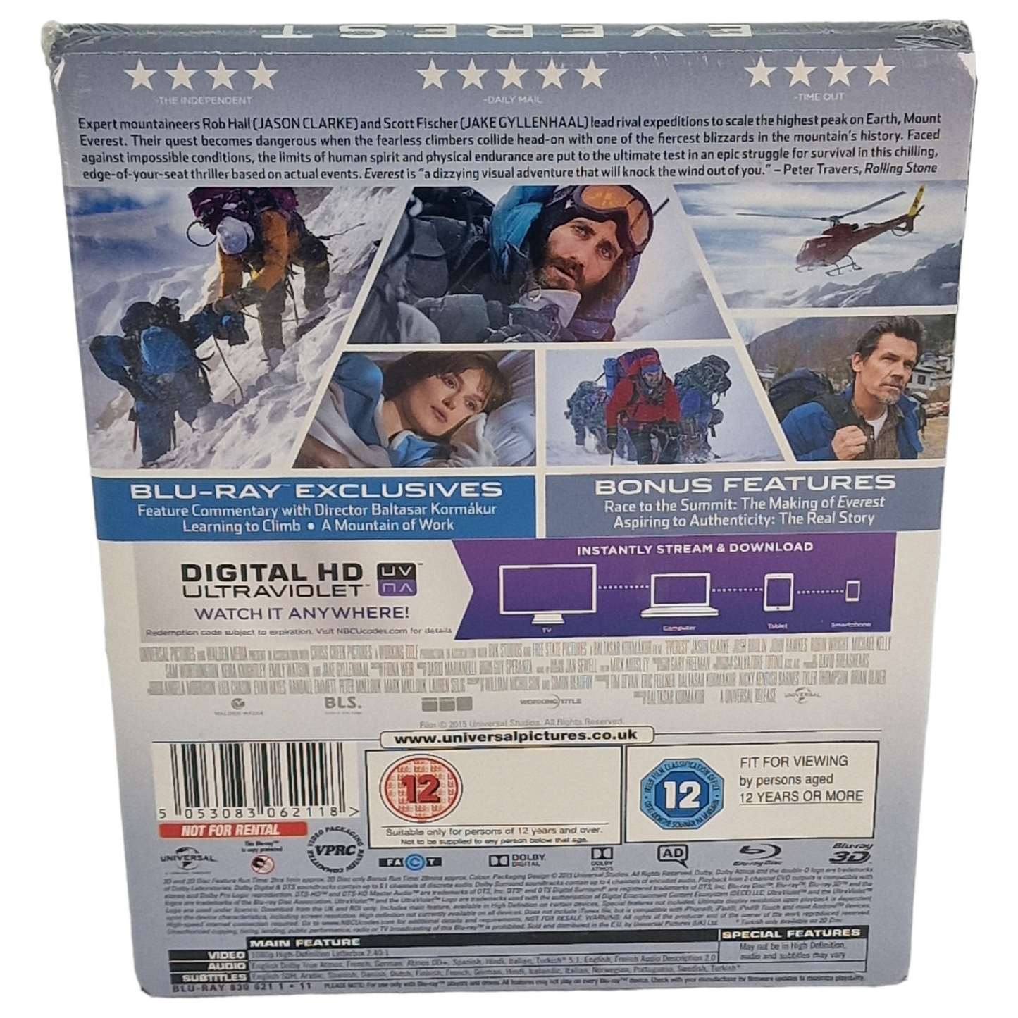 Everest SteelBook Blu-ray 3D + Blu-ray 2016 Jason Clarke, Josh Brolin Zone Libre