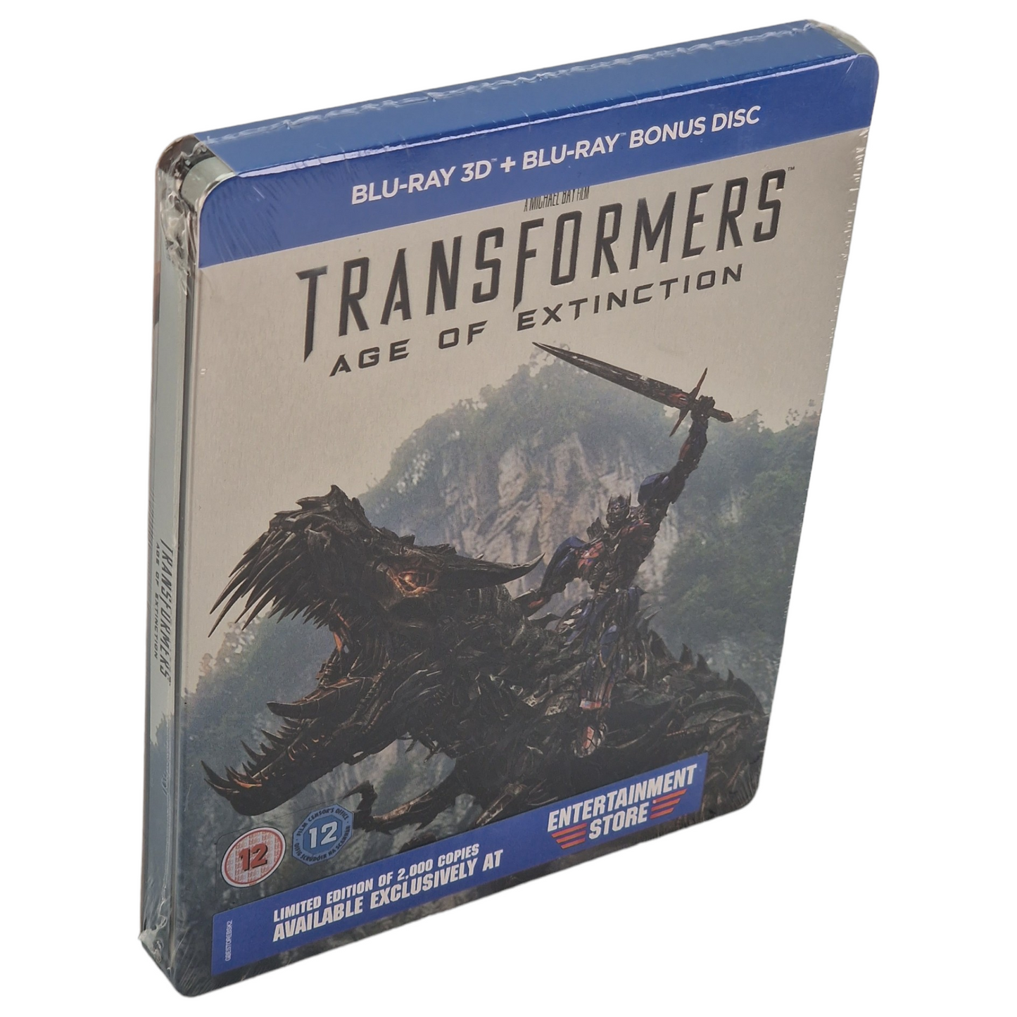 Transformers: Age of Extinction 3D Blu-ray SteelBook Débossé Zavvi 2000 éx B