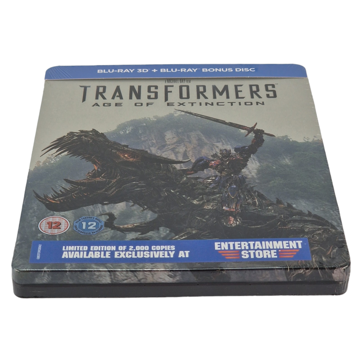 Transformers: Age of Extinction 3D Blu-ray SteelBook Débossé Zavvi 2000 éx B