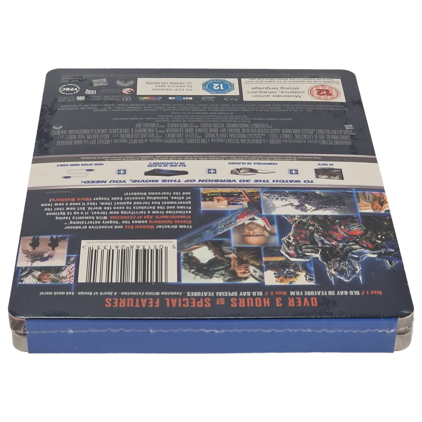 Transformers: Age of Extinction 3D Blu-ray SteelBook Débossé Zavvi 2000 éx B
