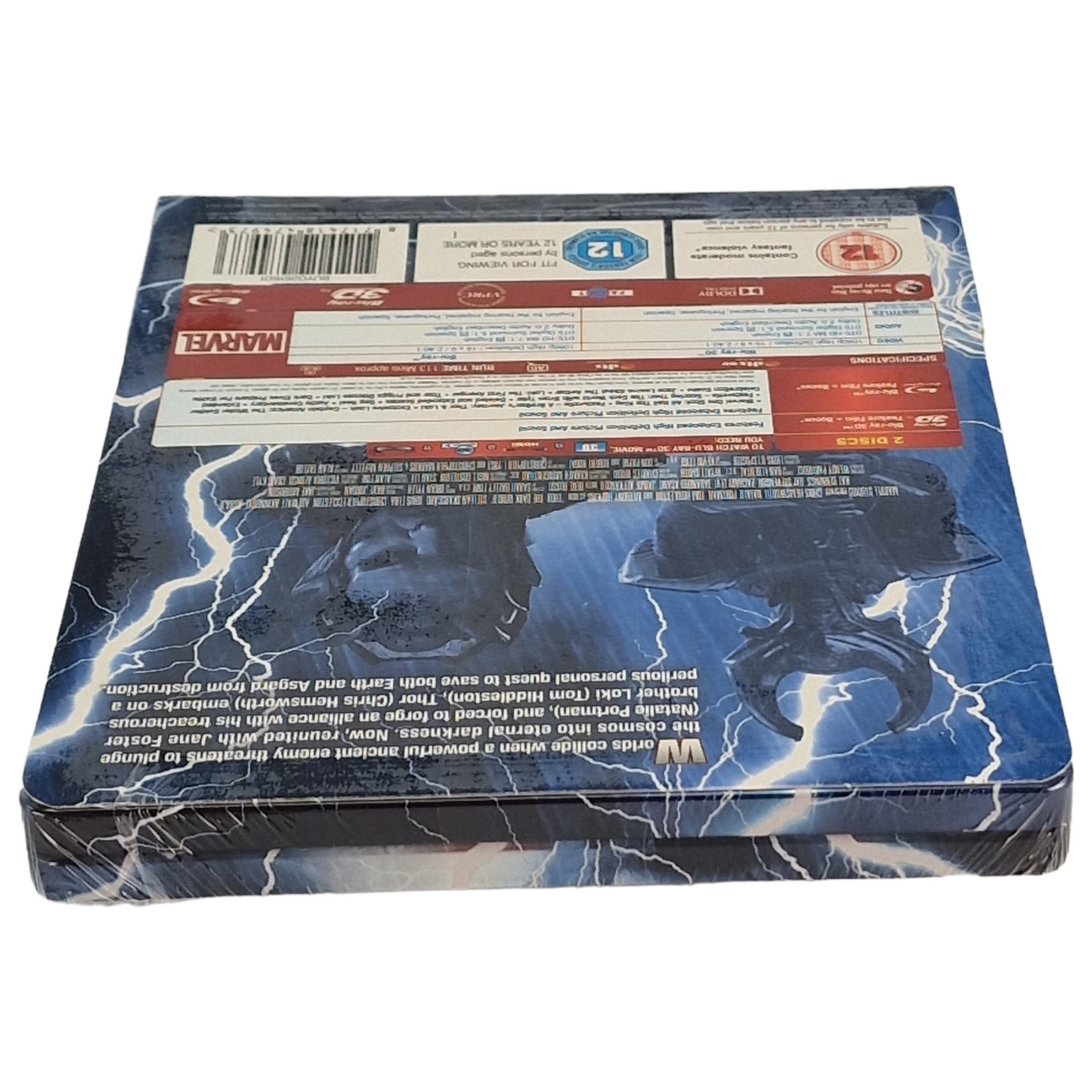 Thor: The Dark World 3D Blu-ray SteelBook Zavvi lenticulaire 2015 Édition Ltd B