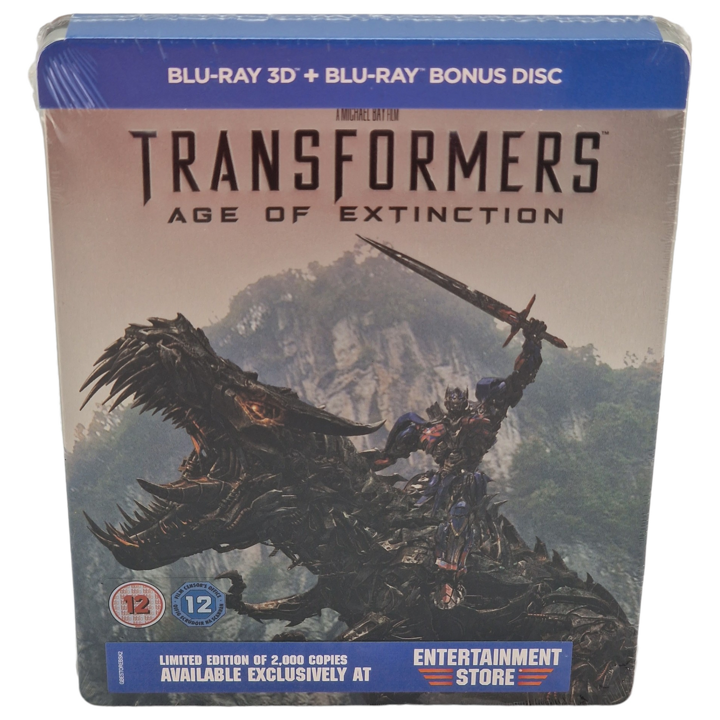 Transformers: Age of Extinction 3D Blu-ray SteelBook Débossé Zavvi 2000 éx B