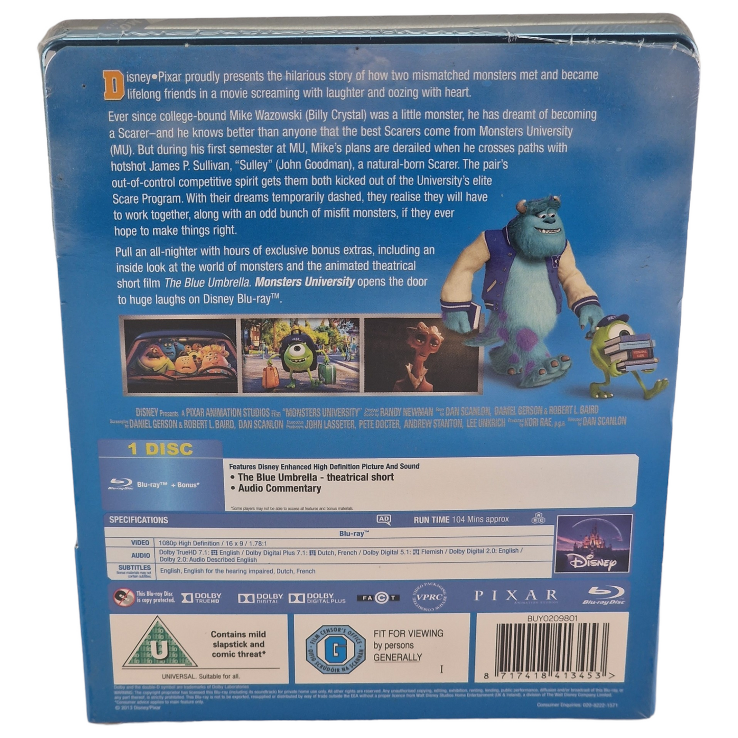 Monsters University Blu-ray Steelbook Zavvi Limité à 2000 copies 2013 Libre