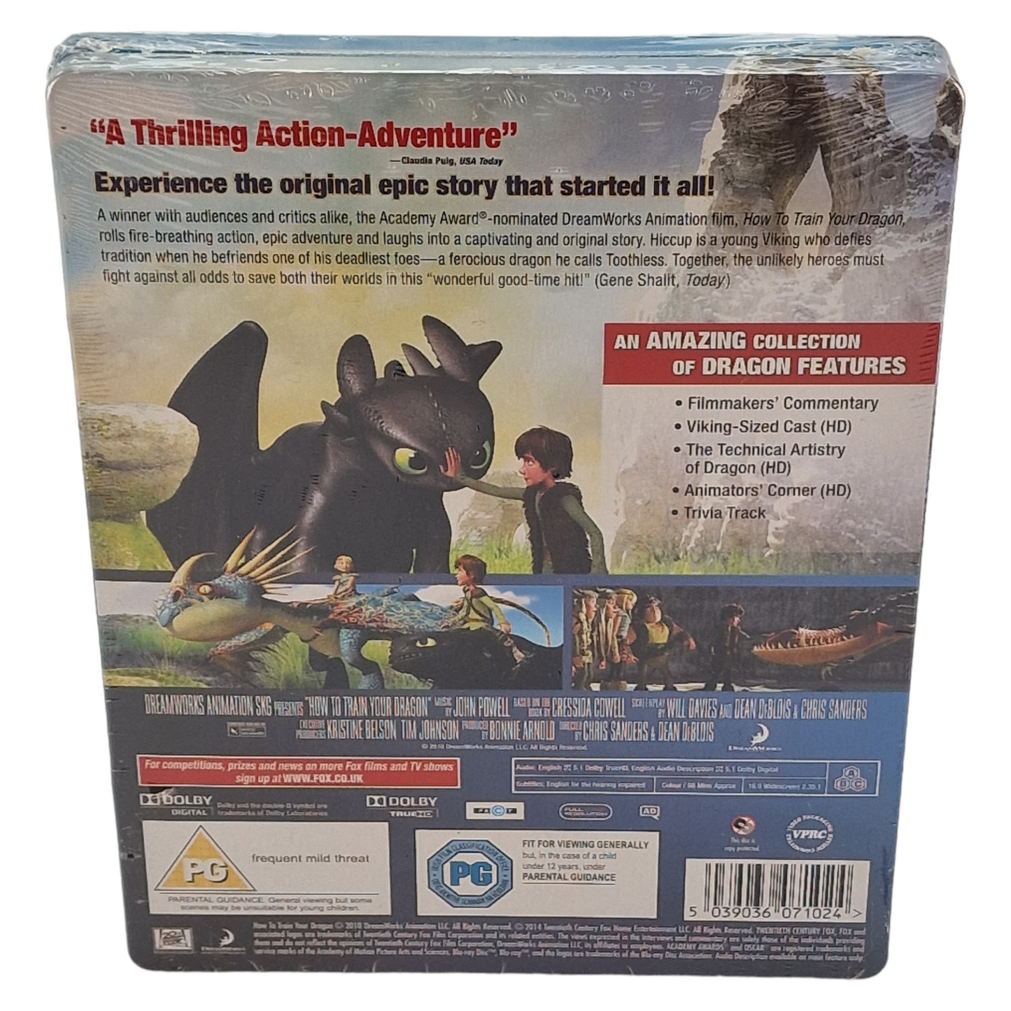 How to Train Your Dragon SteelBook Blu-ray Zavvi Edition limitée 2014 Région libre