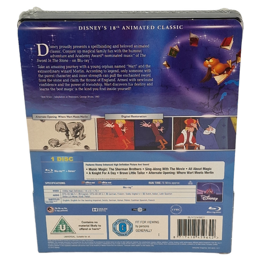 Merlin l’Enchanteur (1963) – SteelBook Blu-ray – Zone A + Zone B – vue 3