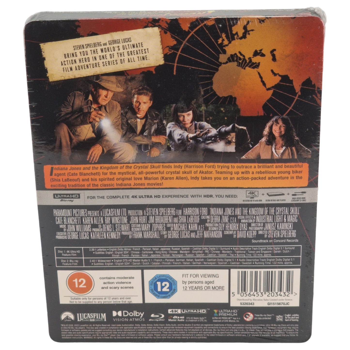 Indiana Jones & the Kingdom of the Crystal Skull SteelBook 4K Ultra HD + Blu-ray