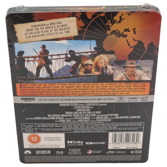 Indiana Jones et le Temple maudit (1984) – SteelBook 4K Ultra HD + Blu-ray – Zone libre + Zone B – vue 3