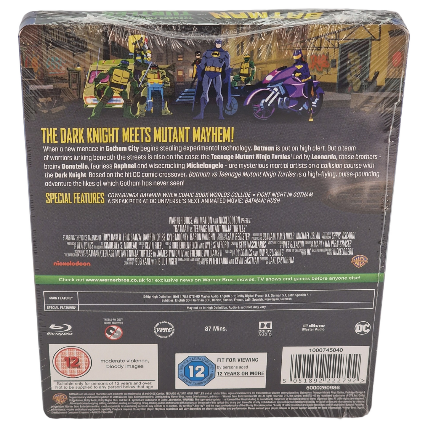 Batman et les Tortues Ninja Blu-ray SteelBook Édition limitée Region Free VF