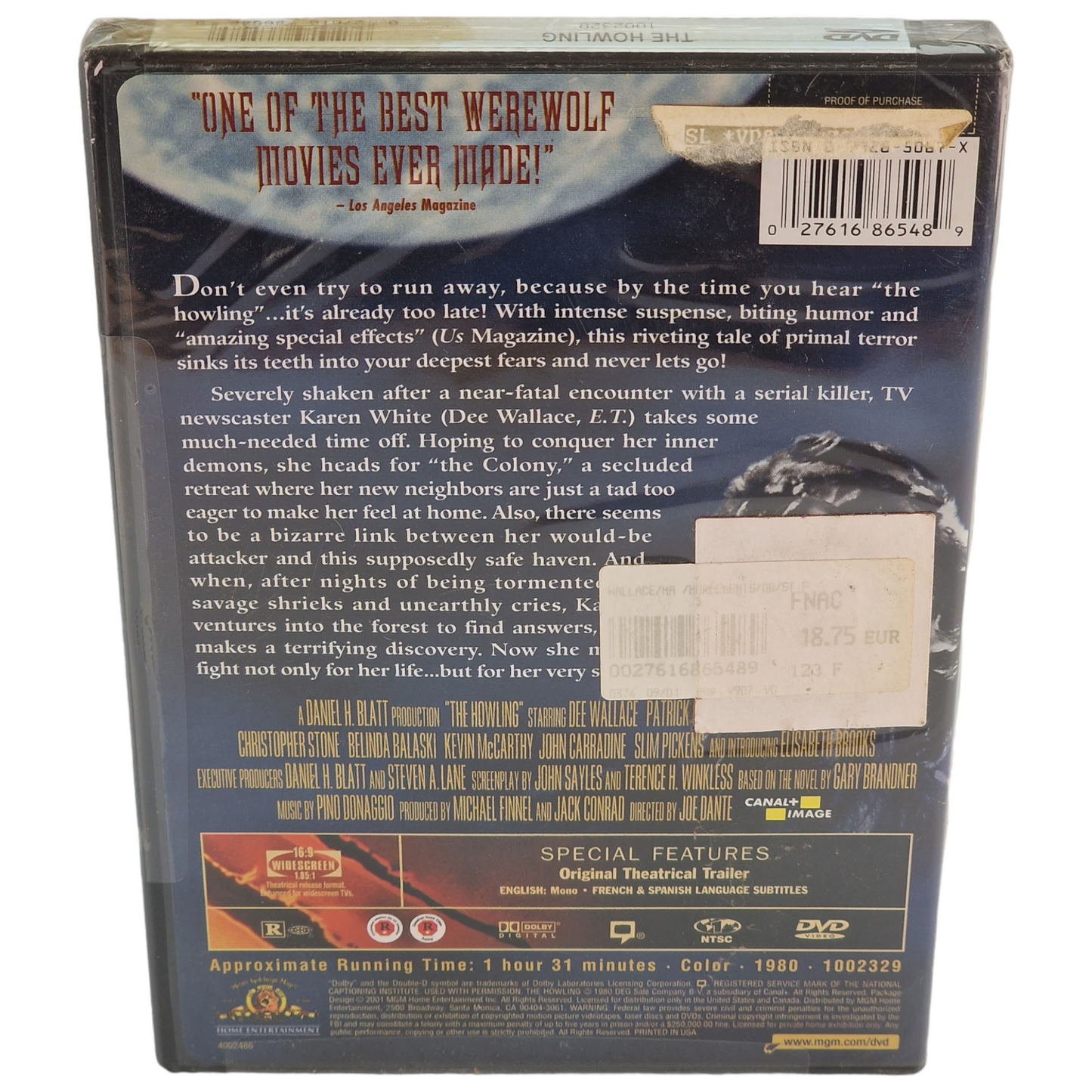 Hurlements ( The Howling ) DVD  VO/ STFR  US Import  Région 1 Dee Wallace