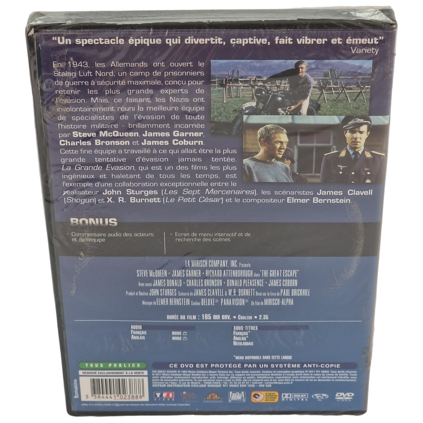 La Grande Evasion DVD france VF Region 2 Steve McQueen, James Garner