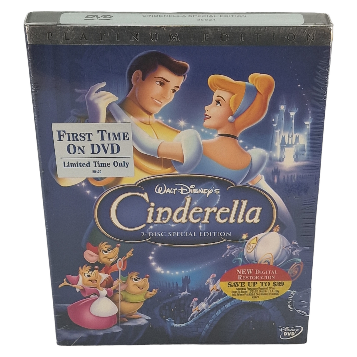 Cendrillon DVD Édition platine VF DIsney US Import Région 1 2005 Neuf