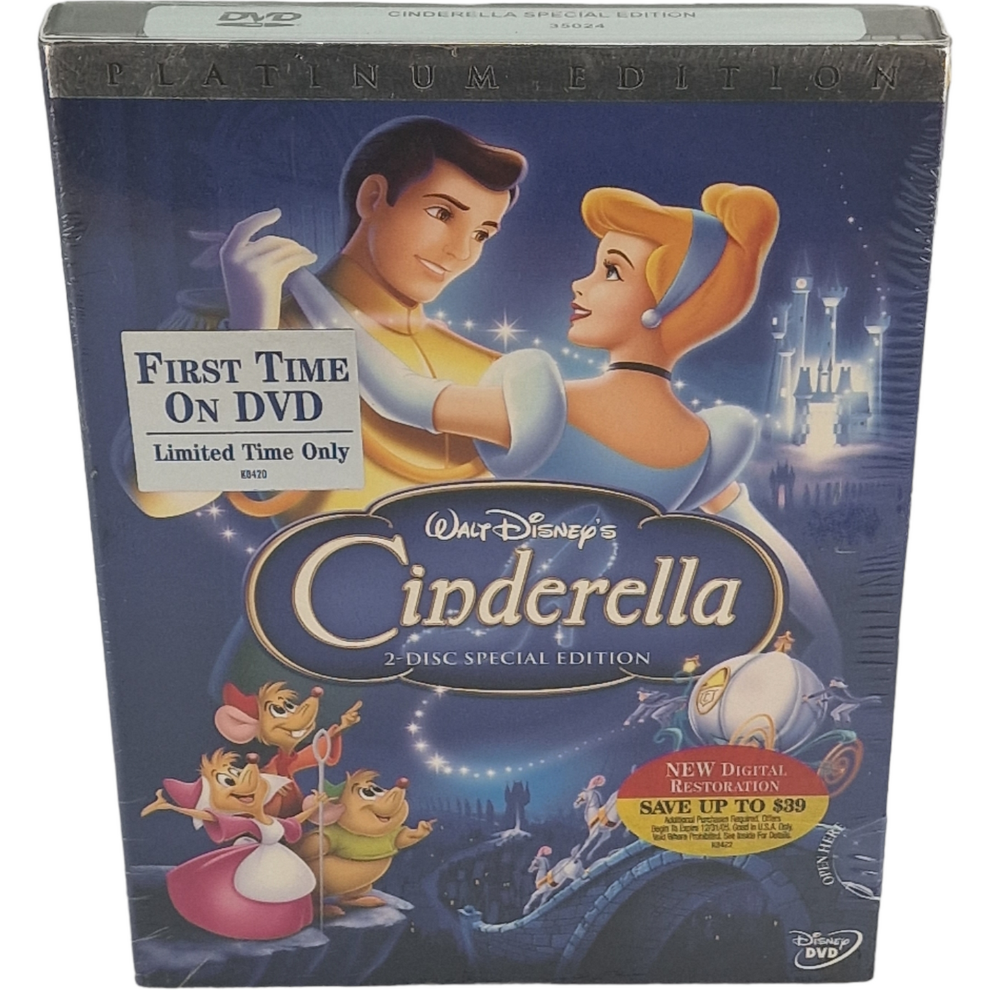 Cendrillon DVD Édition platine  VF DIsney US Import  Région 1 2005 Neuf