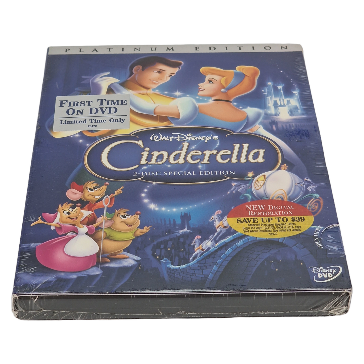 Cendrillon DVD Édition platine VF DIsney US Import Région 1 2005 Neuf