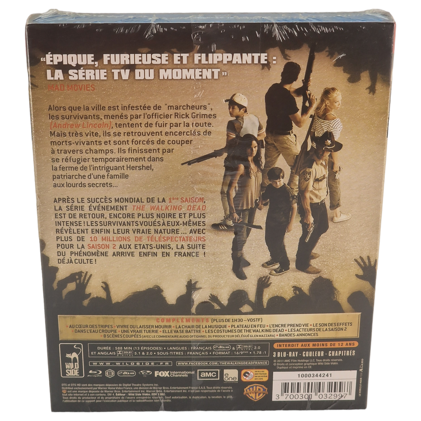 The Walking Dead :saison 2 complète Blu-ray France Region Free 2012