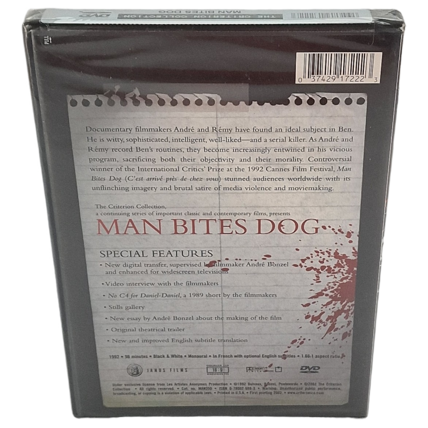 C'est arrivé près de chez vous " Man Bites Dog" DVD La collection Yves Montand US Import VF Region A 2002 Neuf